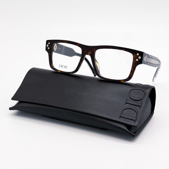 NEW DIOR CD DIAMONDO S3I 2000 SQUARE HAVANA EYEGLASSES DIOR - Picture 1 of 9
